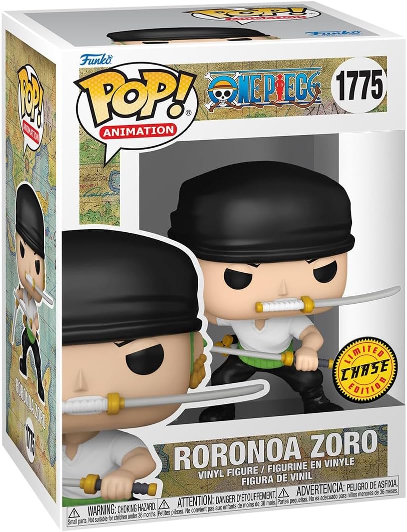 Funko Pop! Animation: One Piece - Roronoa Zoro - 1/6 Odds for Rare Chase Variant - Collectable Vinyl Figure - Gift Idea - Official Merchandise - for Kids & Adults - Anime Fans
